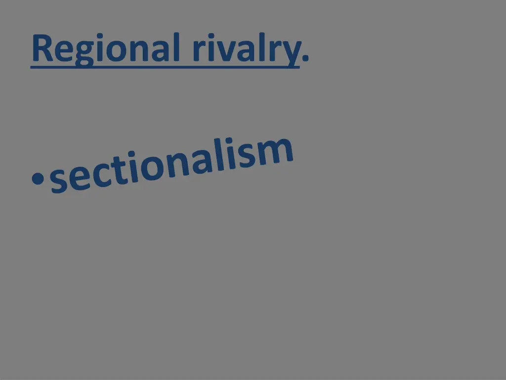 regional rivalry