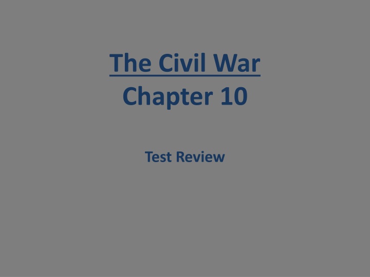 the civil war chapter 10