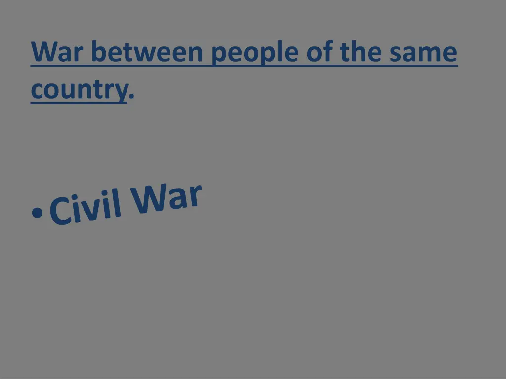 war between people of the same country