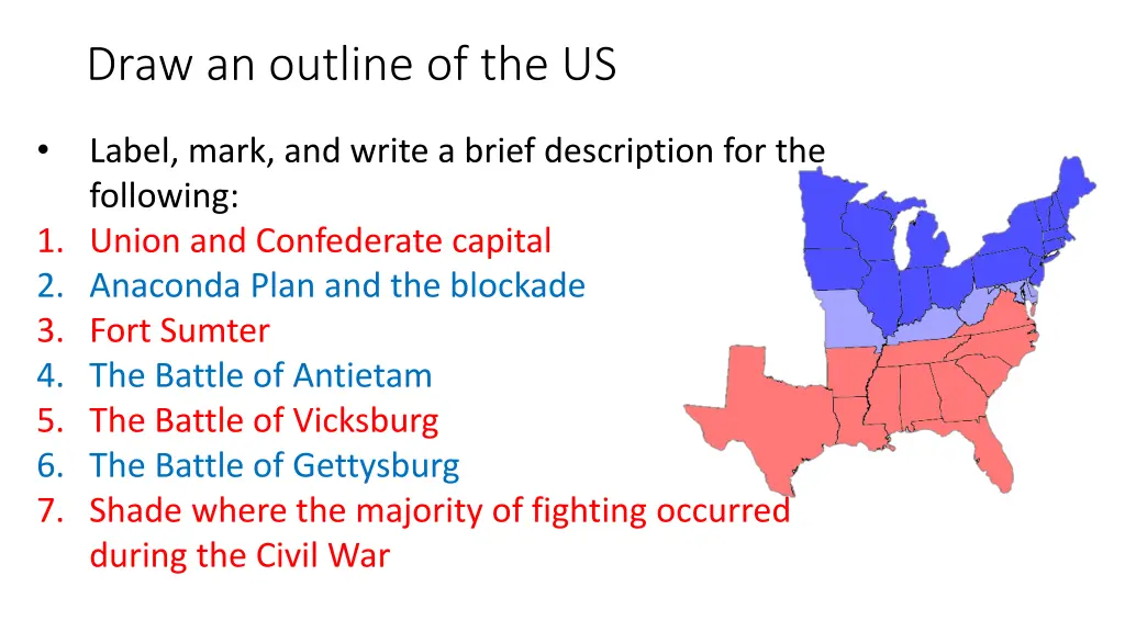 draw an outline of the us