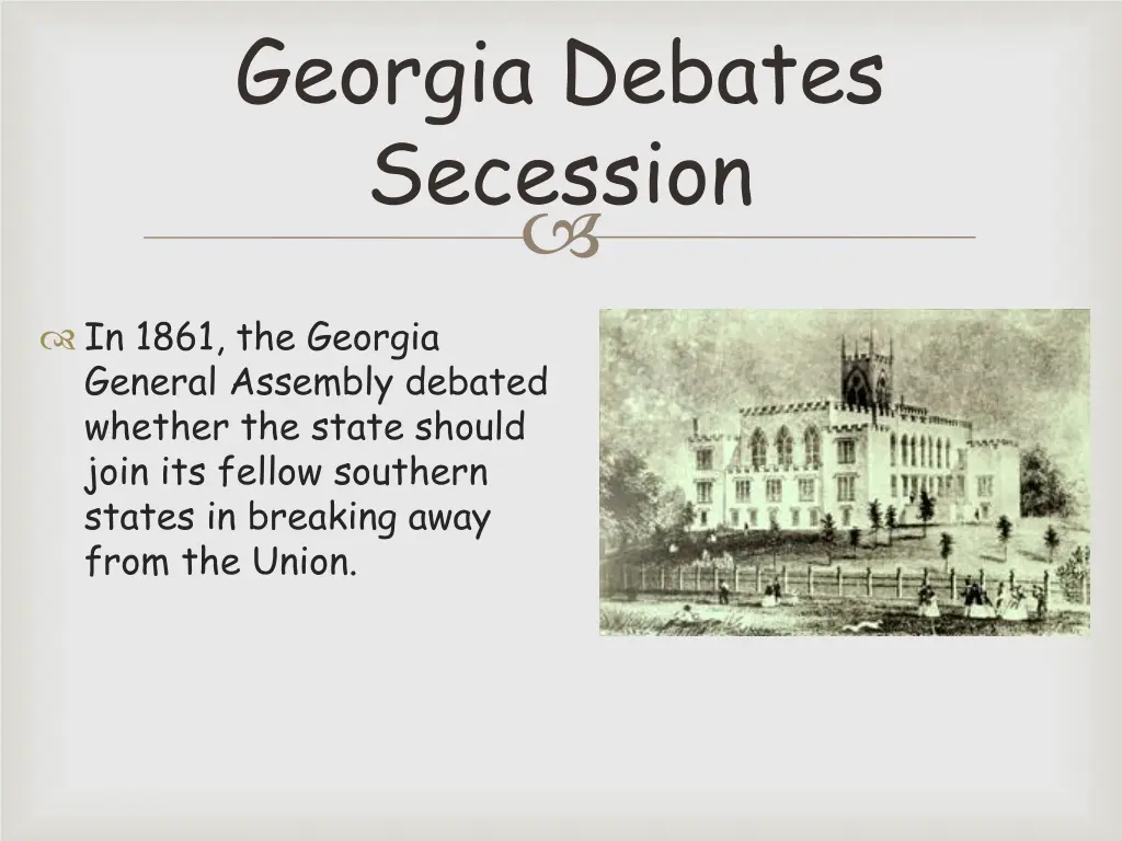 georgia debates secession 1