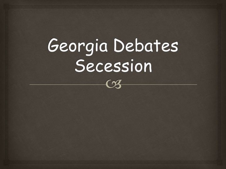 georgia debates secession