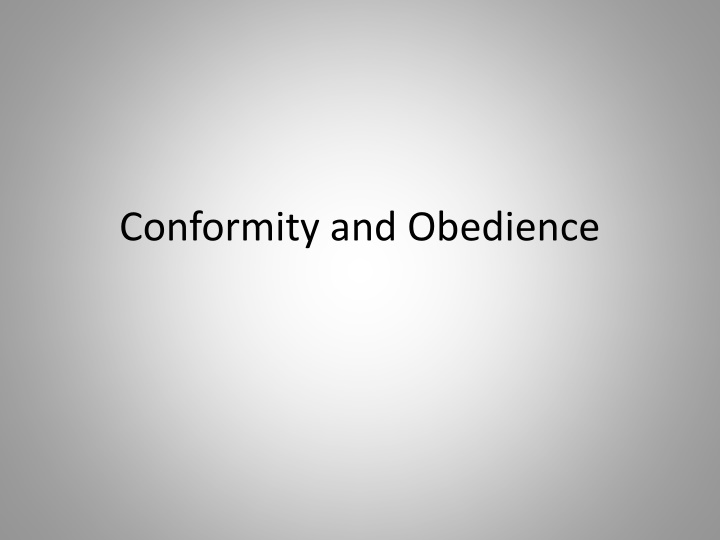 conformity and obedience