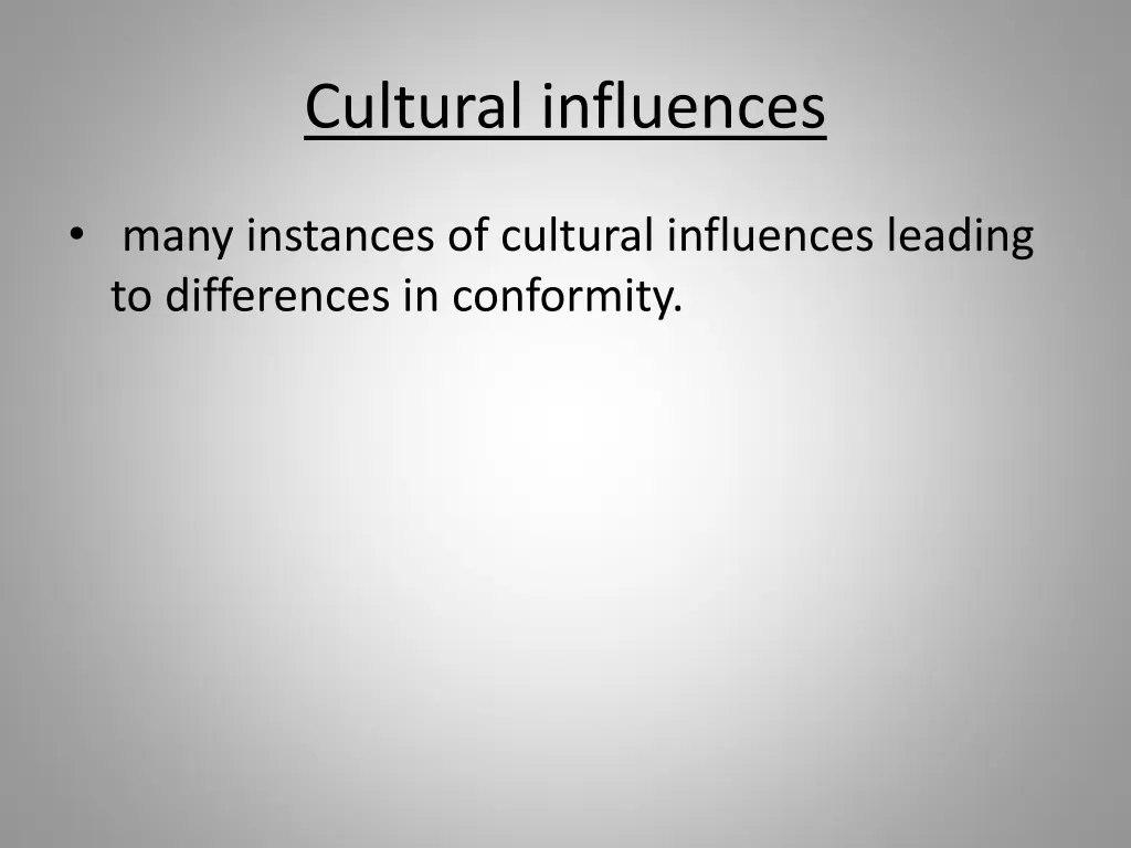 cultural influences