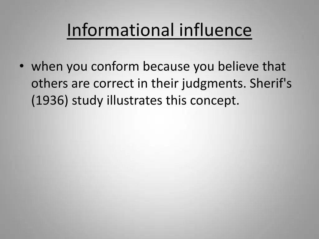 informational influence