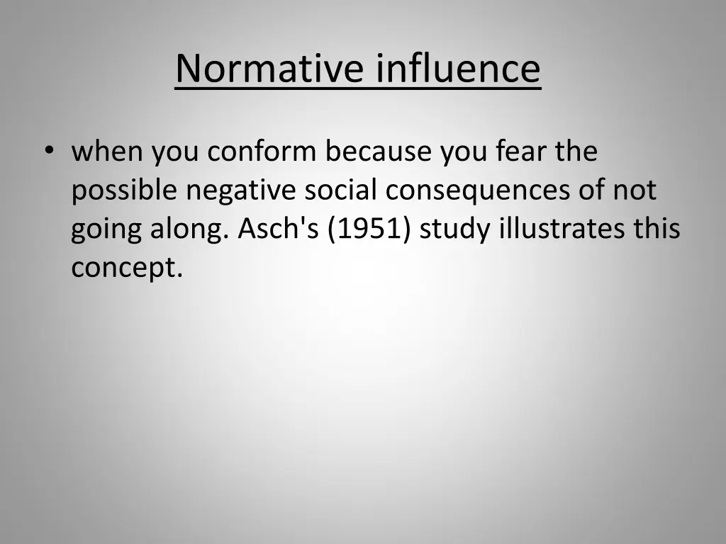 normative influence