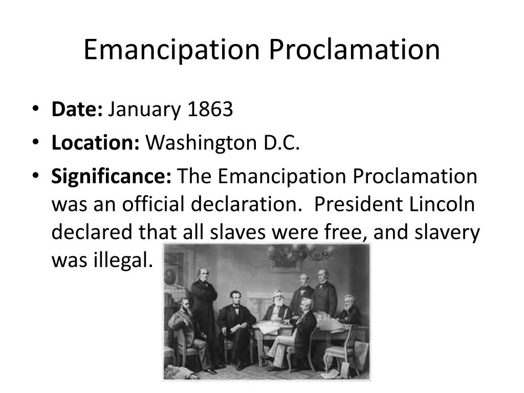 emancipation proclamation