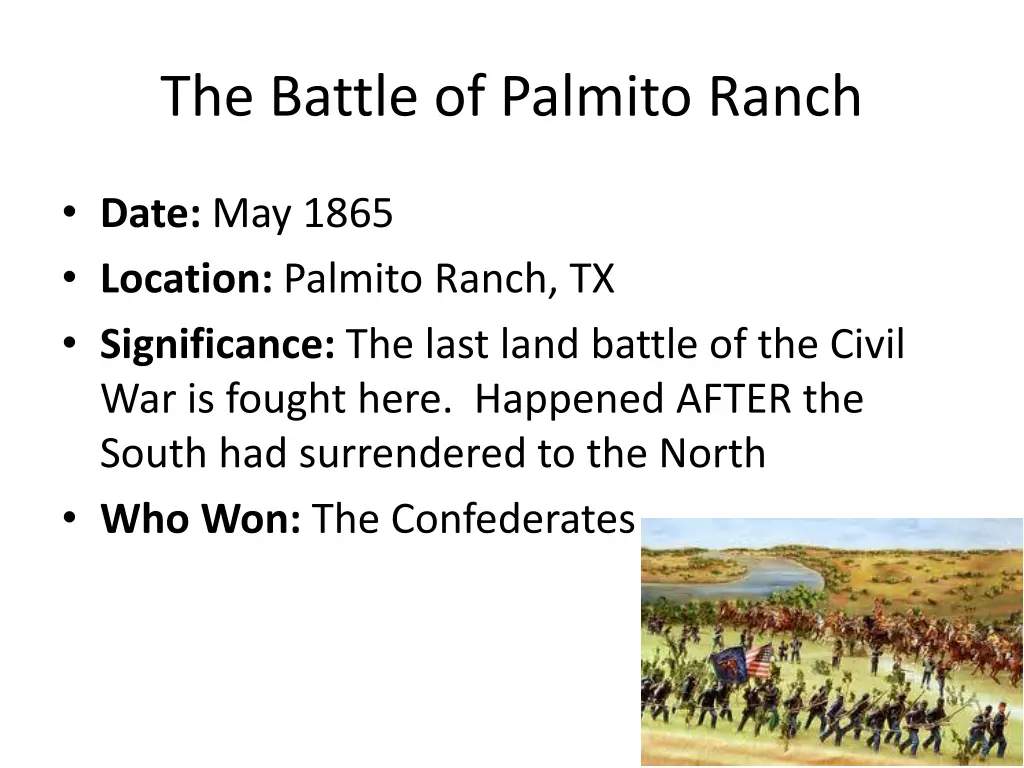 the battle of palmito ranch