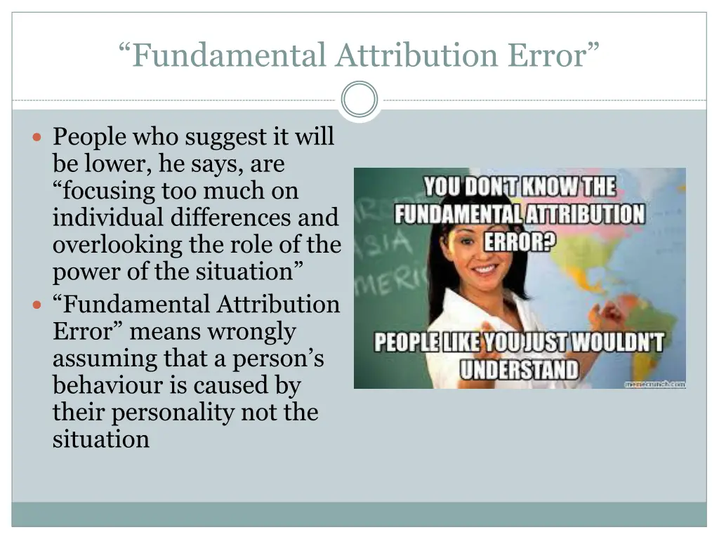 fundamental attribution error