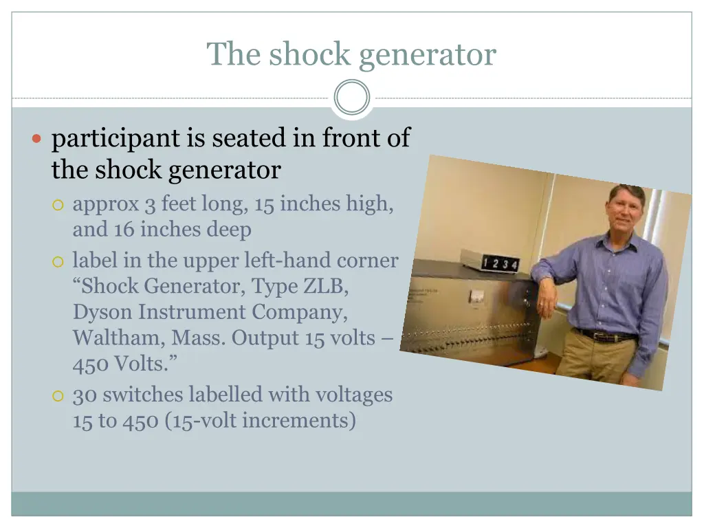 the shock generator