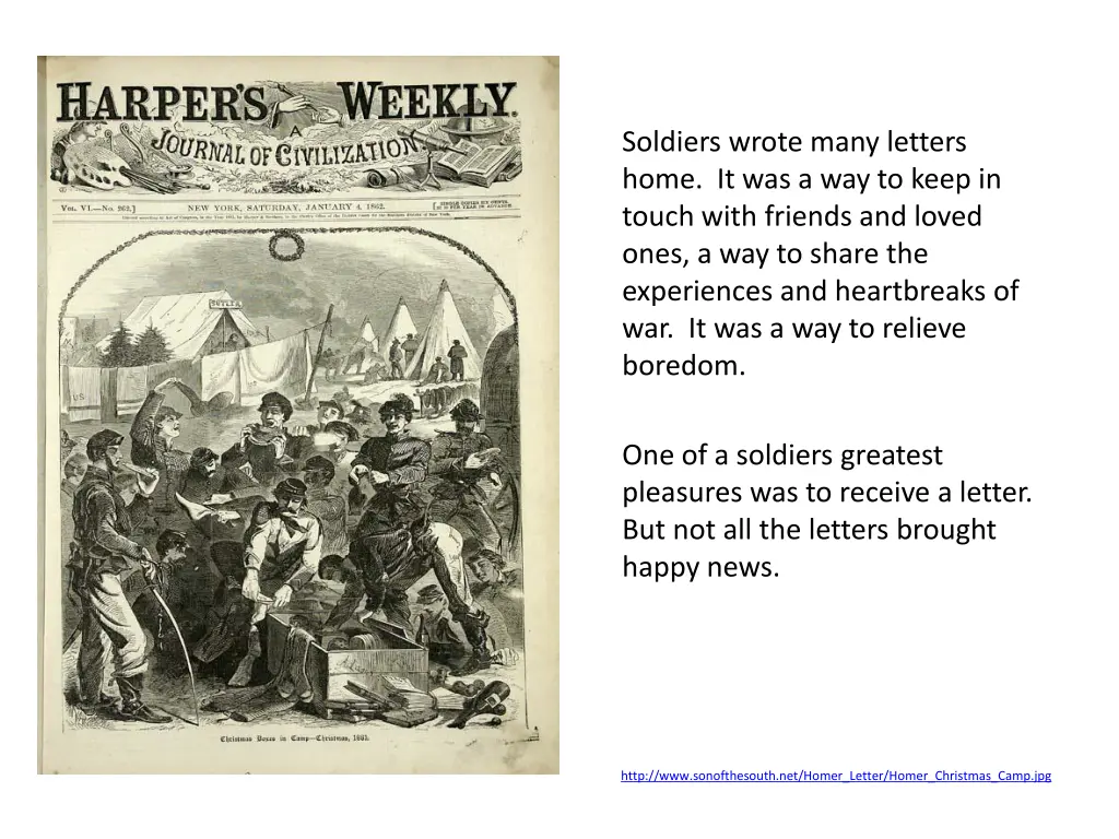 soldiers wrote many letters home