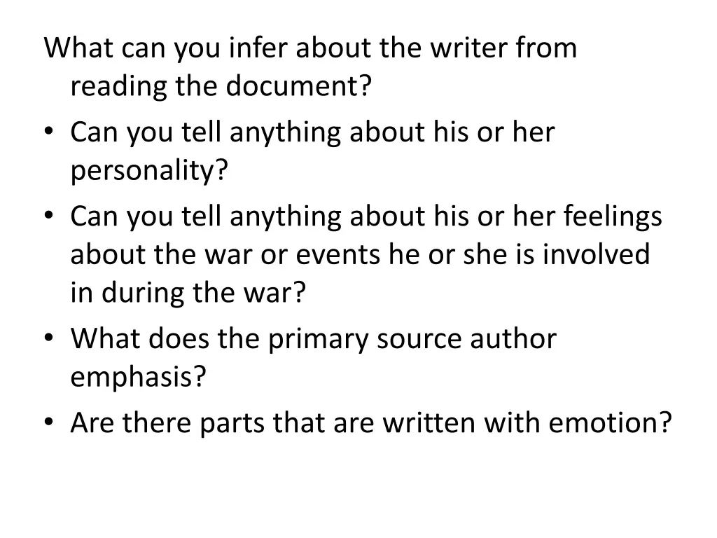 what can you infer about the writer from reading