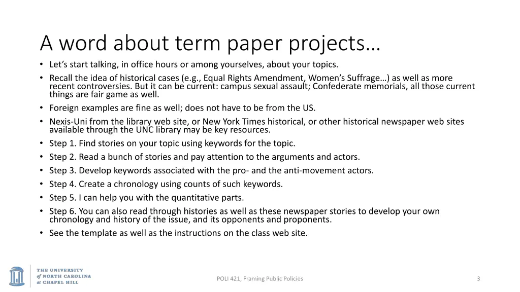 a word about term paper projects let s start