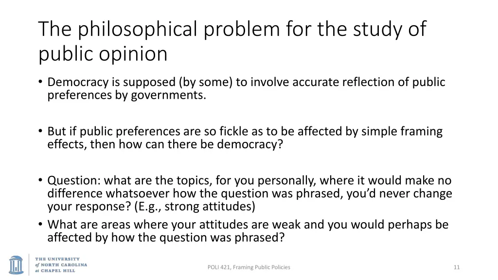 the philosophical problem for the study of public