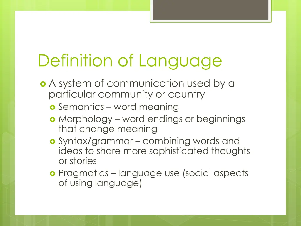 definition of language