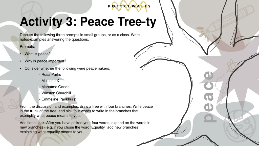 activity 3 peace tree ty