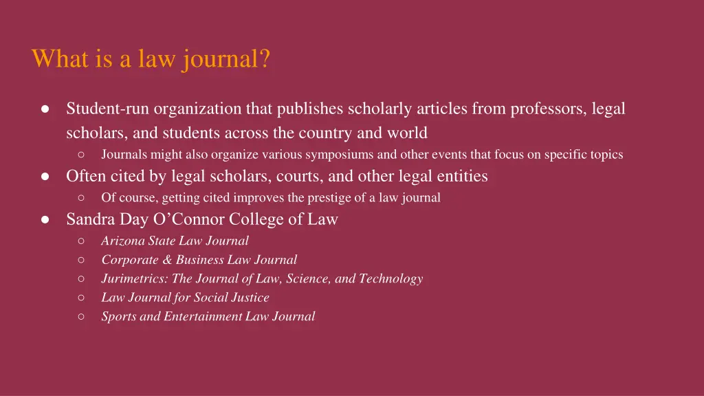 what is a law journal