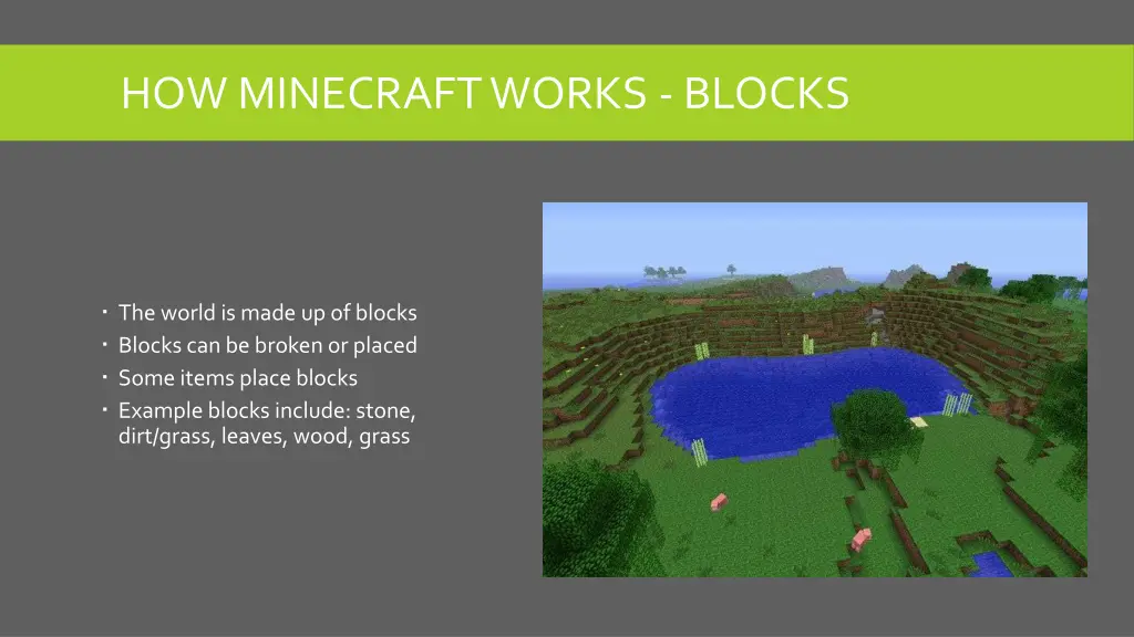 how minecraft works blocks