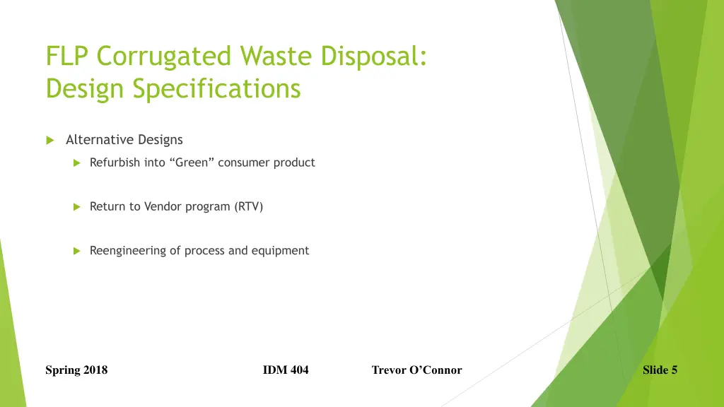 flp corrugated waste disposal design