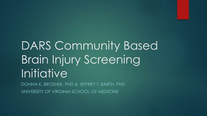 dars community based brain injury screening