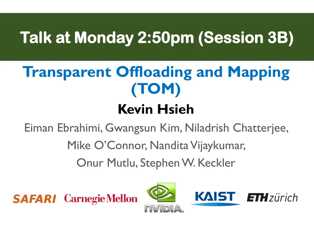 talk at monday 2 50pm session 3b talk at monday