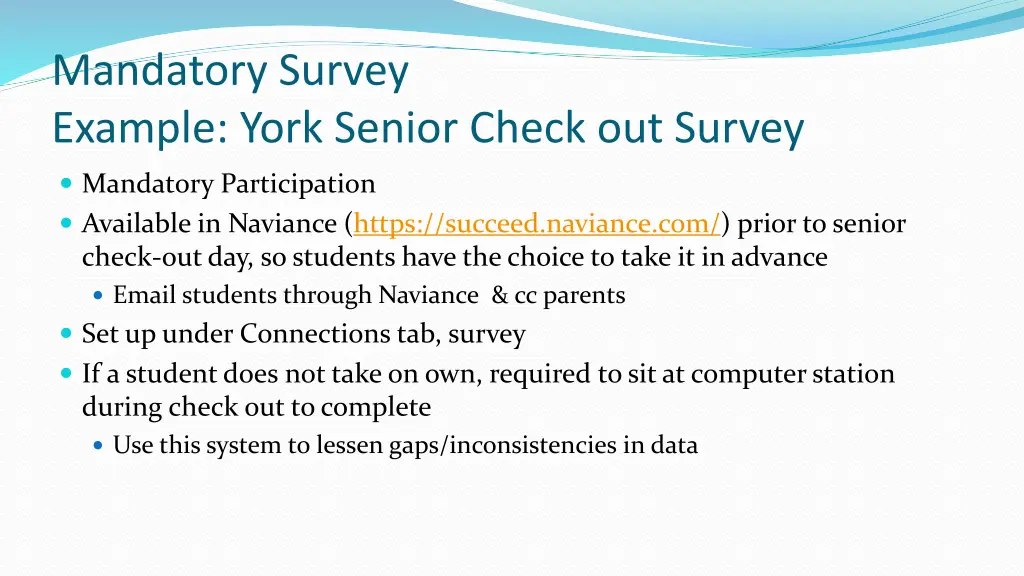 mandatory survey example york senior check