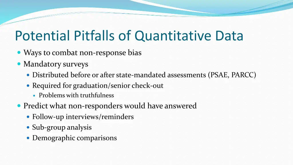 potential pitfalls of quantitative data 1