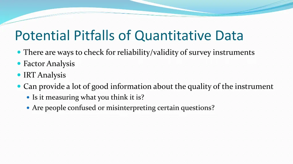 potential pitfalls of quantitative data 3