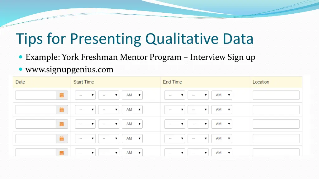 tips for presenting qualitative data 1