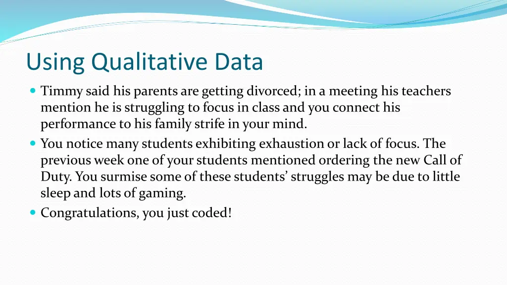 using qualitative data 1