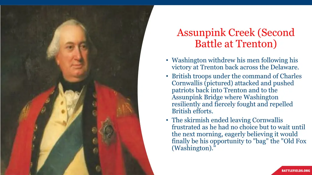 assunpink creek second battle at trenton