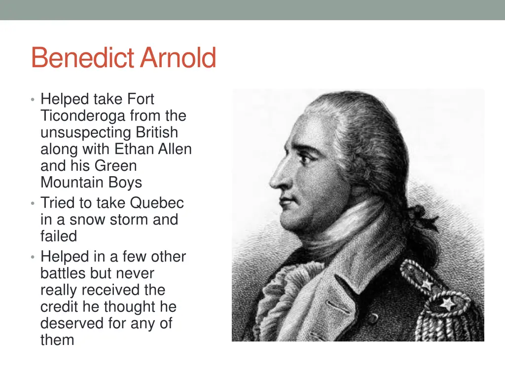 benedict arnold