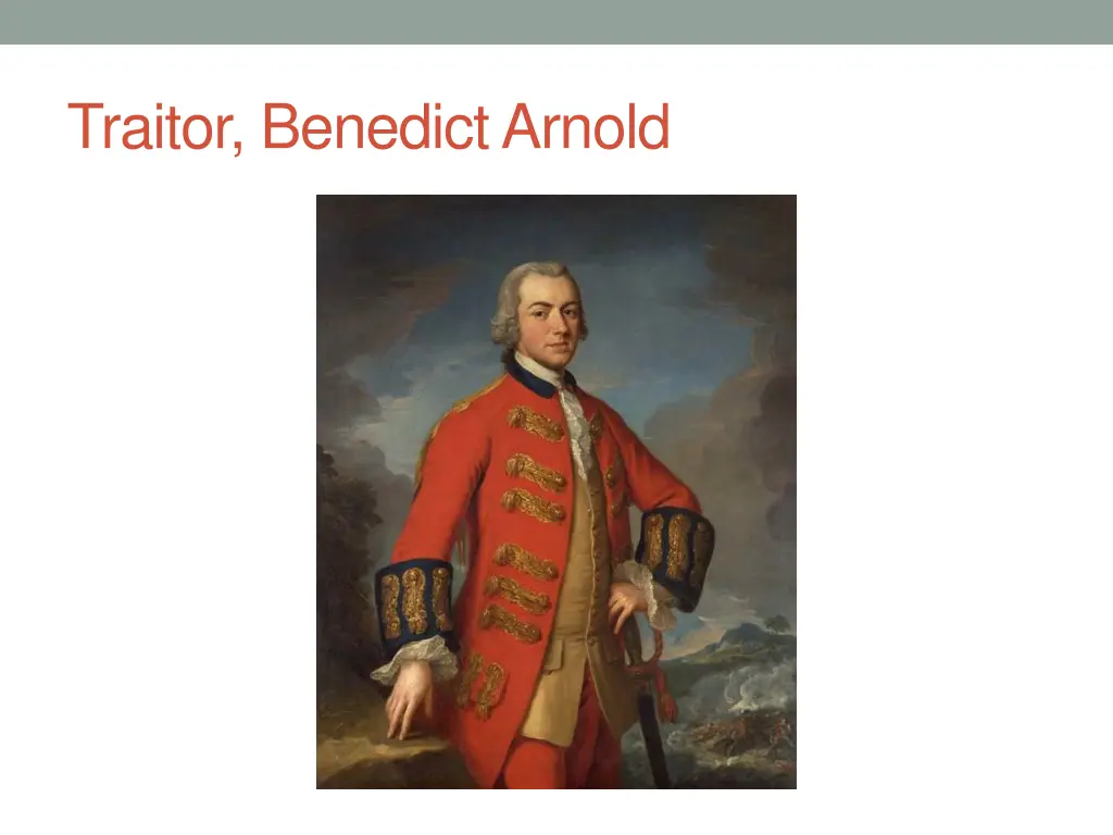 traitor benedict arnold