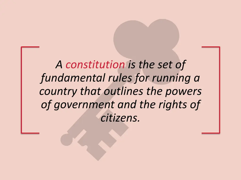 a constitution is the set of fundamental rules