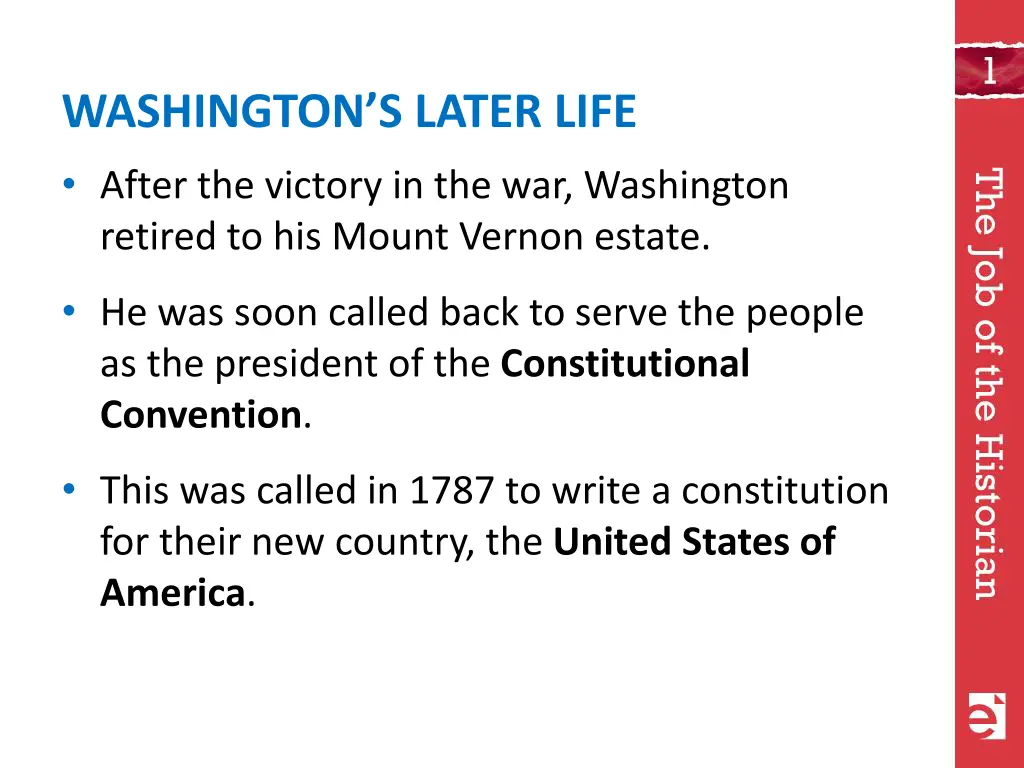 washington s later life