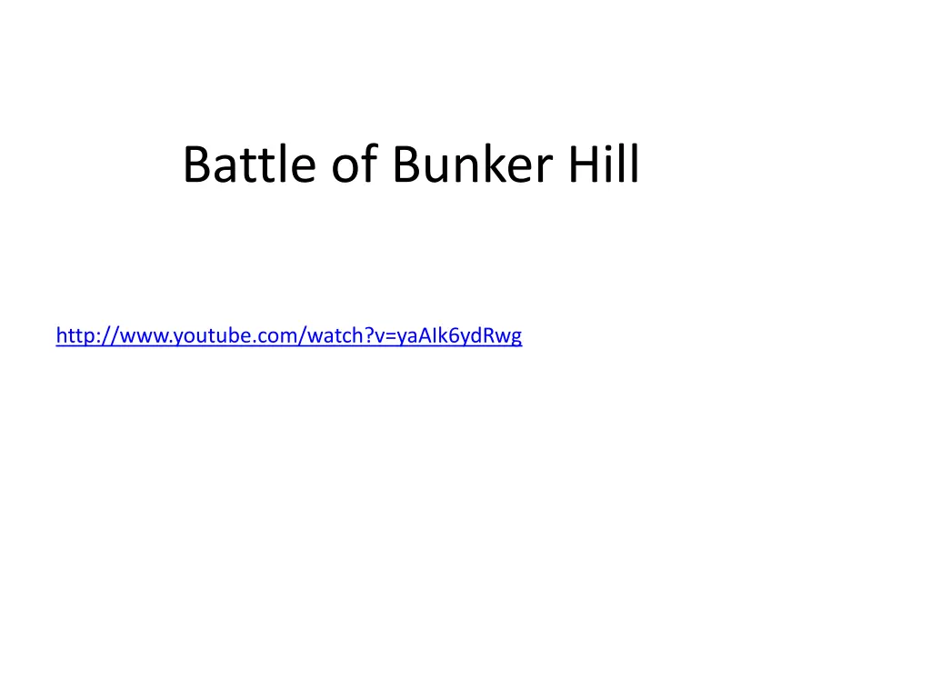 battle of bunker hill