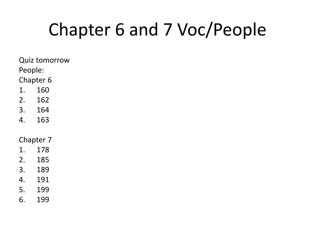 chapter 6 and 7 voc people