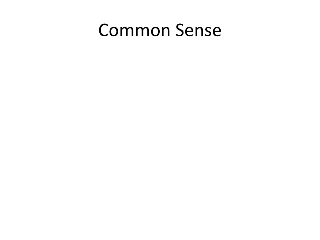 common sense