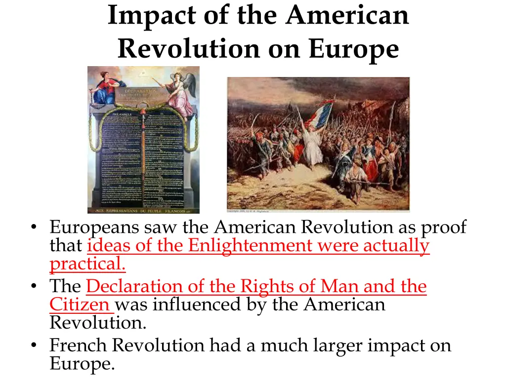 impact of the american revolution on europe