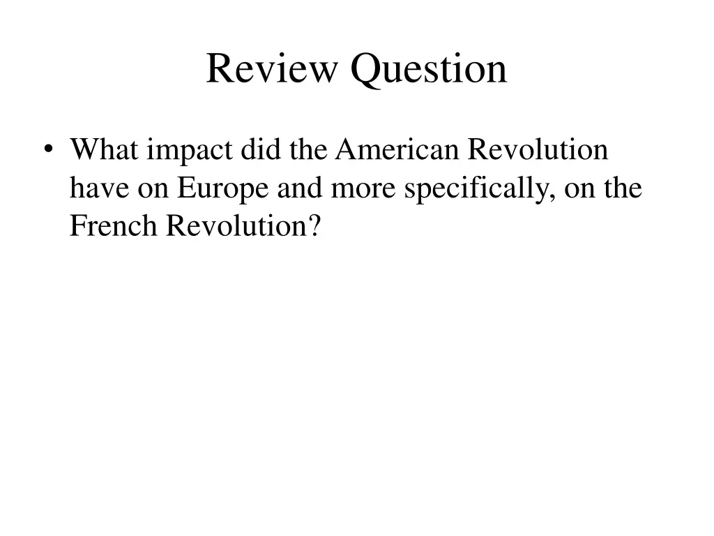 review question 1