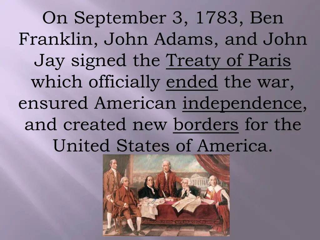 on september 3 1783 ben franklin john adams