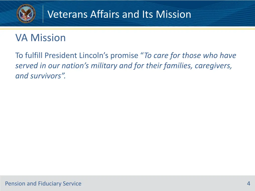 veterans affairs and its mission 3