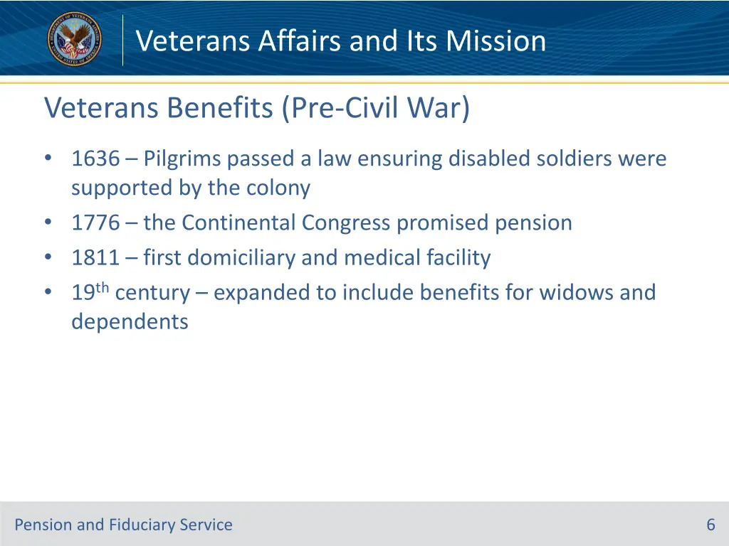 veterans affairs and its mission 5