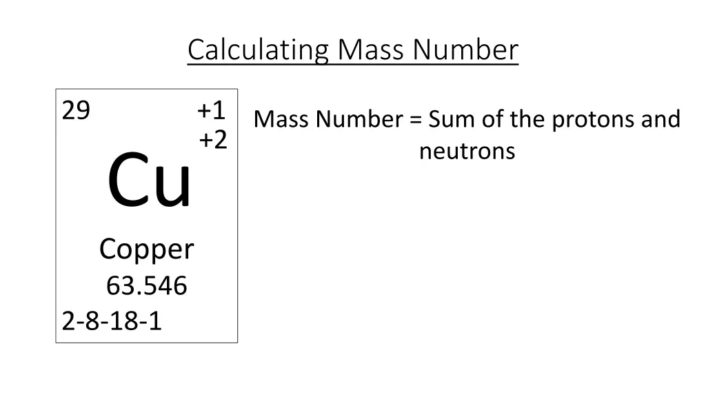 calculating mass number