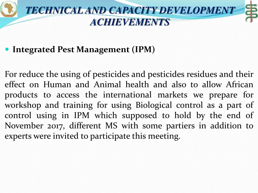 technical and capacity development achievements 6