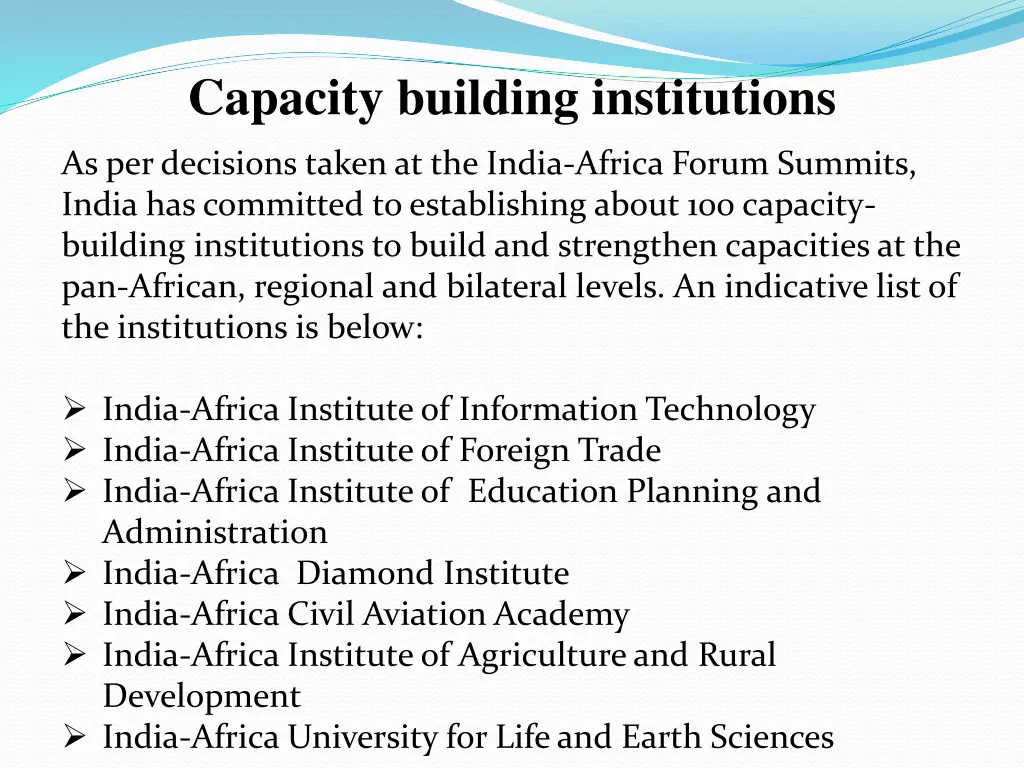 capacity building institutions