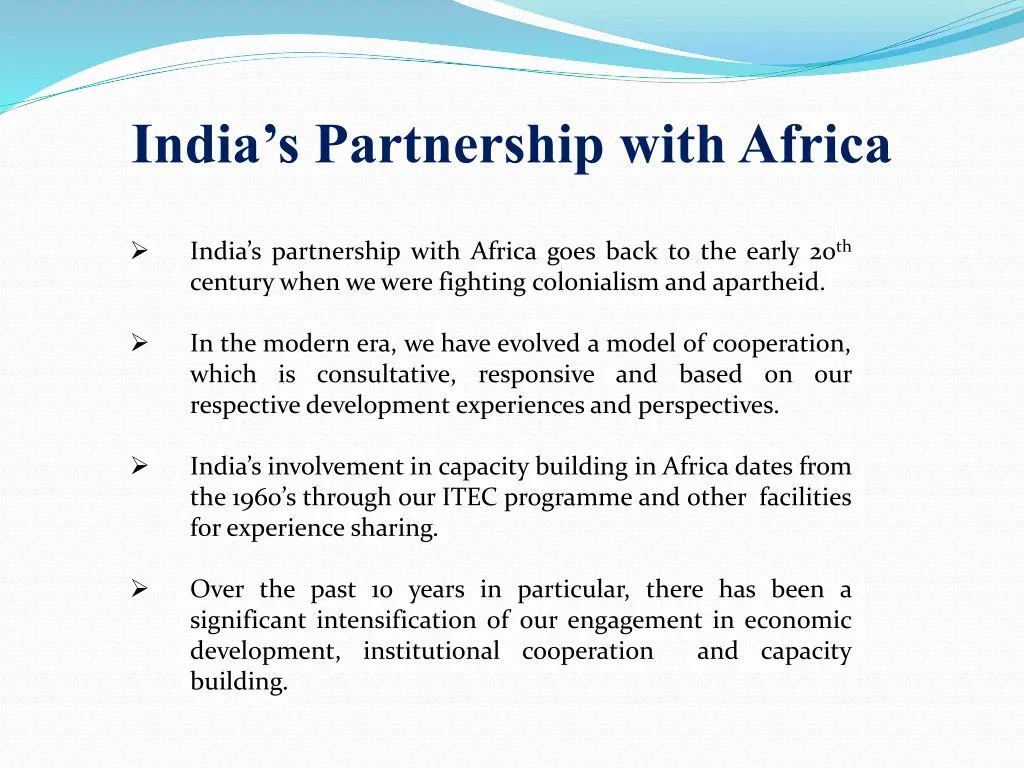 india s partnership with africa