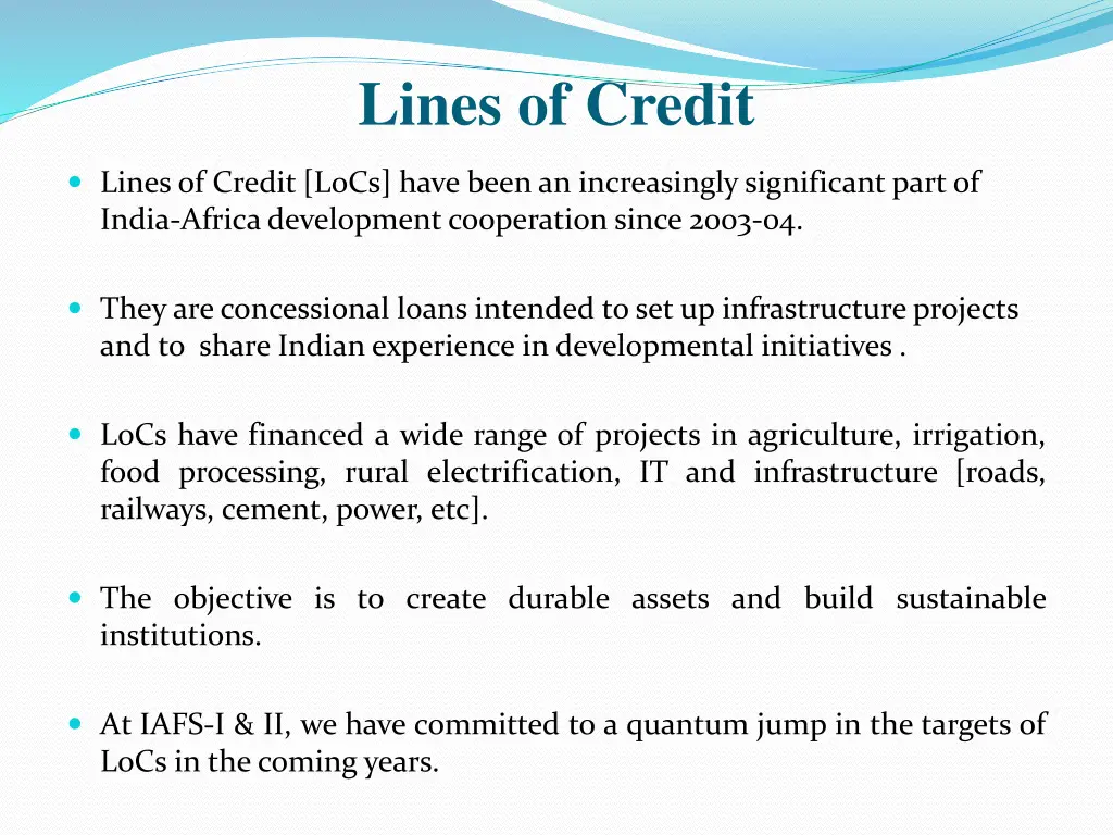 lines of credit