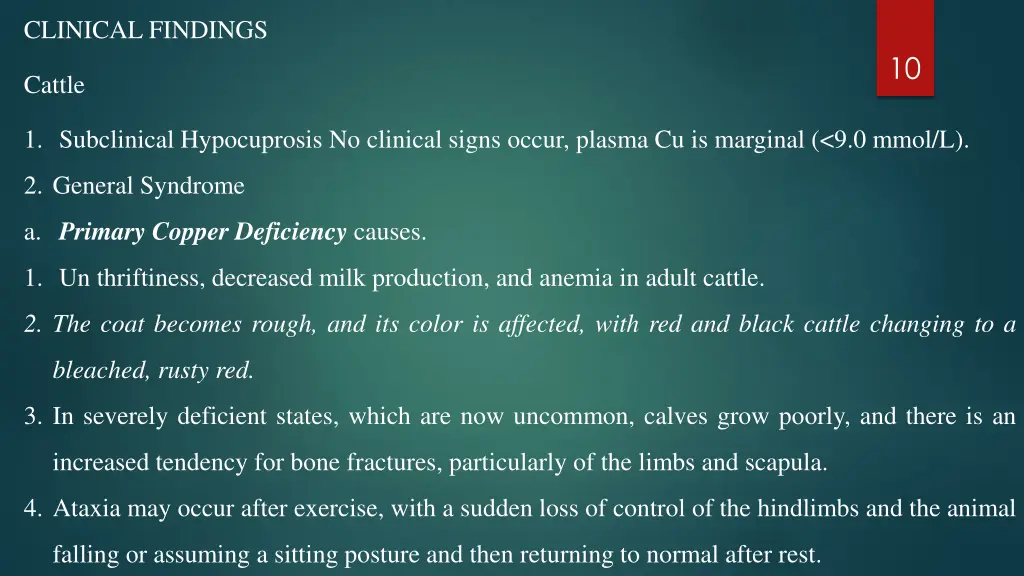 clinical findings