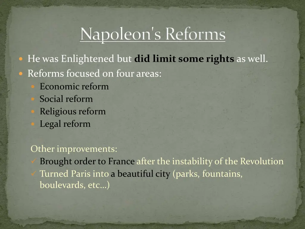 napoleon s reforms